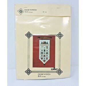 Cross N Patch Hearts Home on Christmas Cross Stitch Kit Wooden Hanging Rod NOS